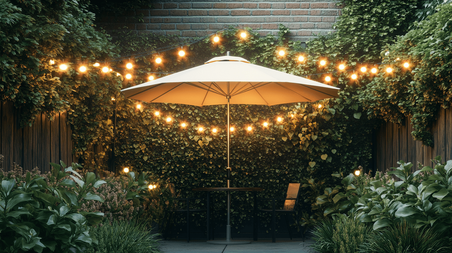 Sonnenschutz und Beleuchtung für dein Outdoor-Büro