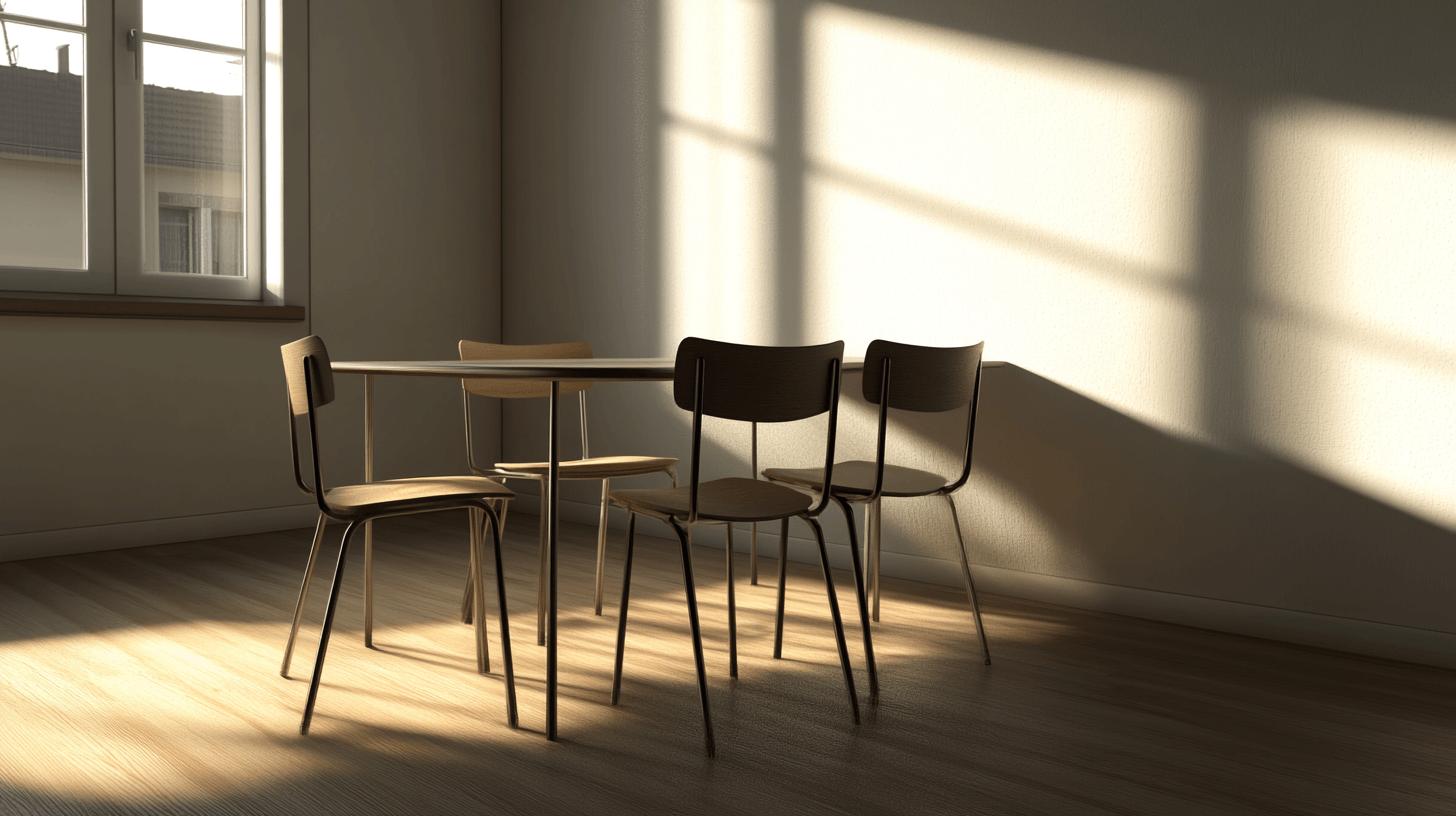 Minimalistische Möbel für das Esszimmer