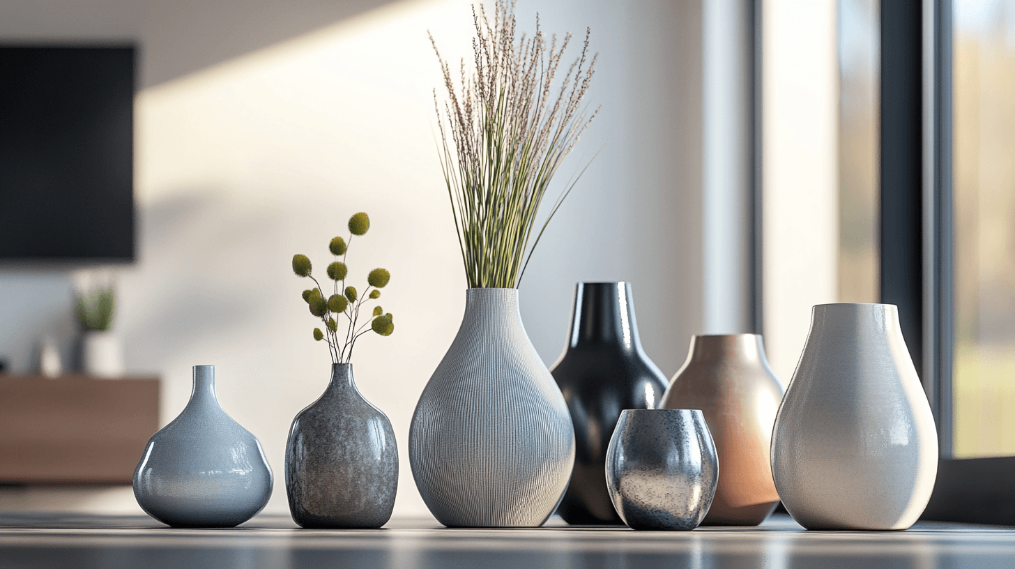 Materialien und ihre Wirkung in minimalistischen Vasen