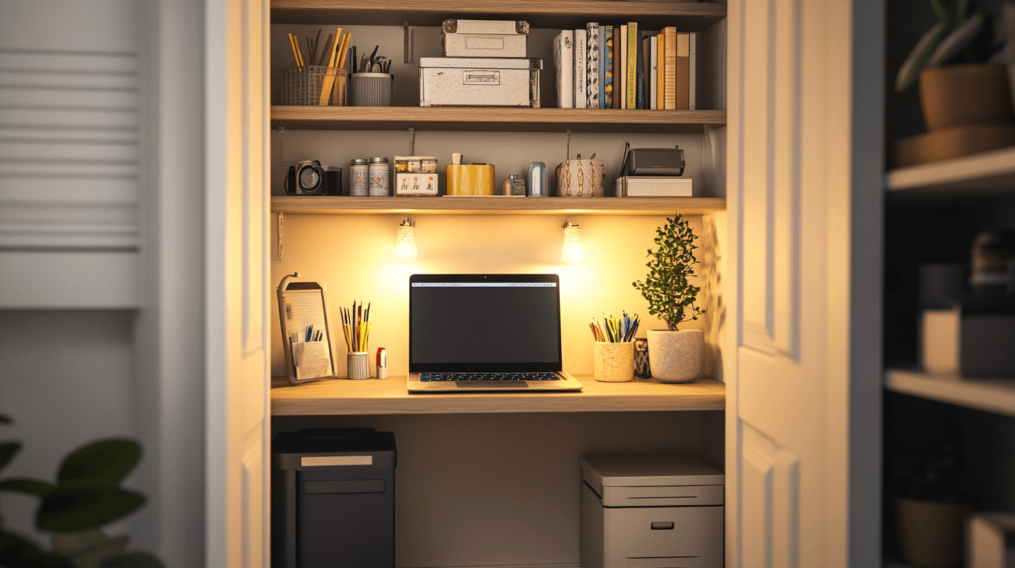 Büro im Kleiderschrank: Cleveres Home-Office auf kleinem Raum