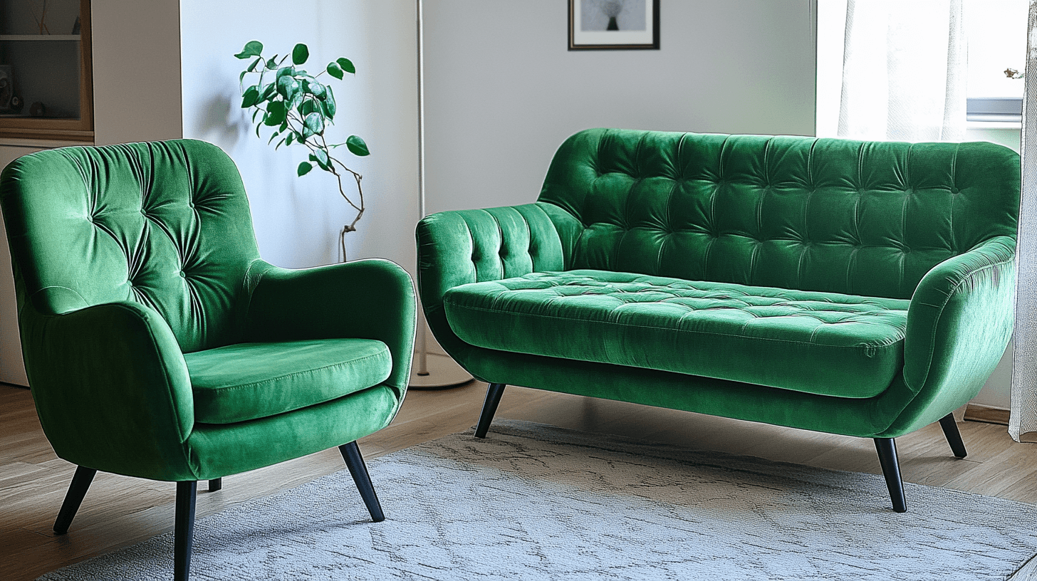 Grüne Möbelstücke als Statement-Pieces