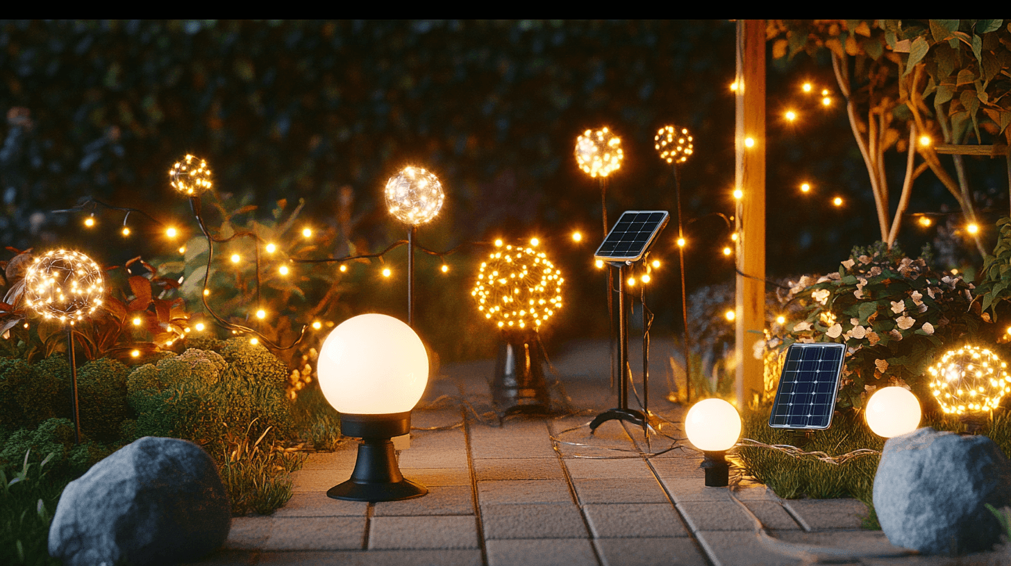 Verschiedene Arten von Lichterketten für den Garten