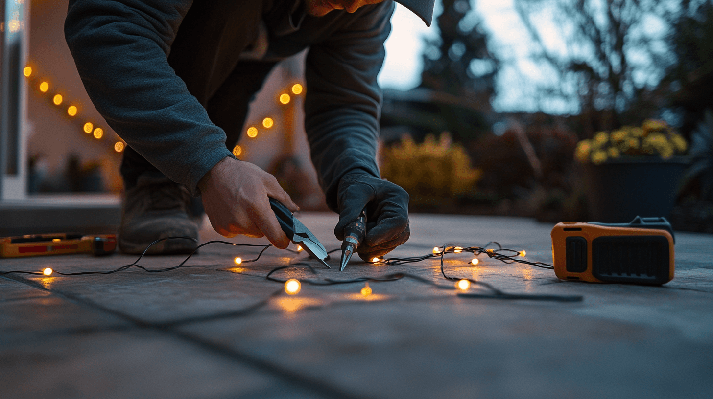 Sichere Installation von Lichterketten im Außenbereich