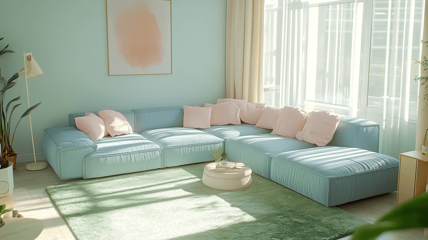 Pastellfarben im Wohnzimmer: Sanfte Eleganz