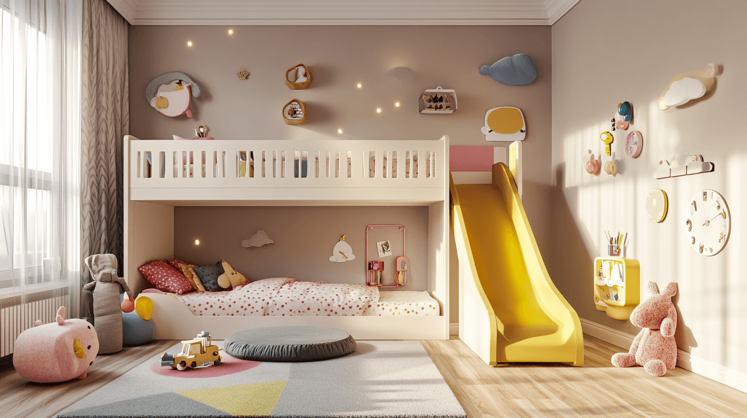Hochbetten mit Rutsche: Abenteuer im Kinderzimmer