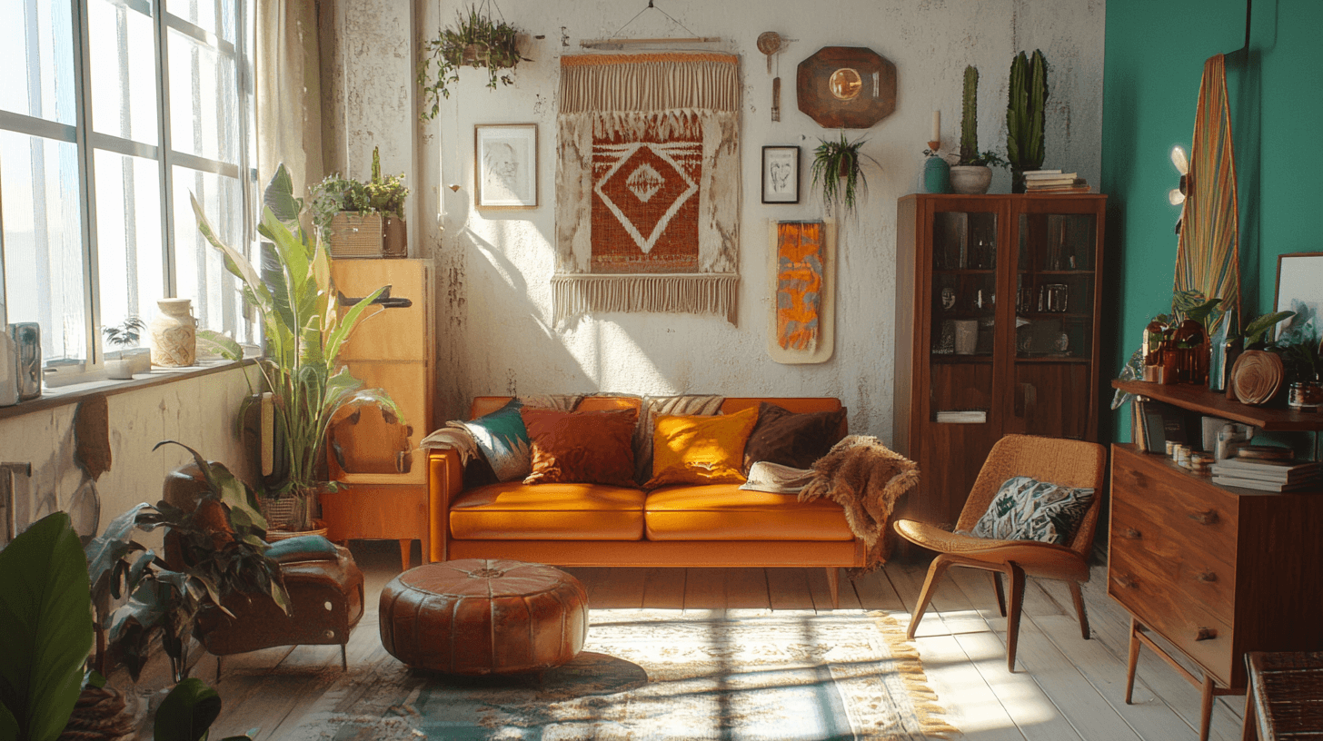 Tipps zur Gestaltung eines Boho-Mid-Century-Raums