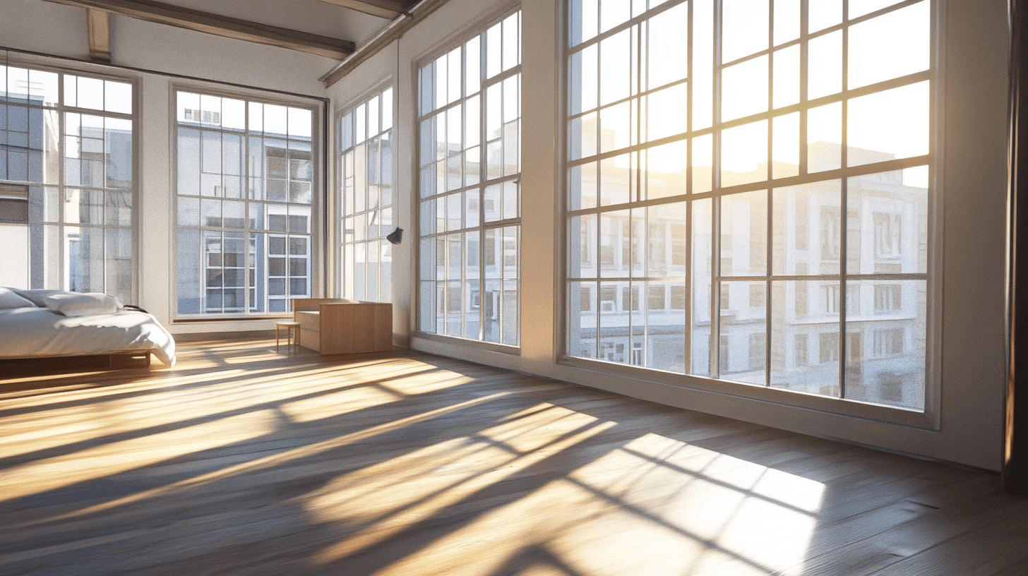 Raumgestaltung im Loft-Schlafzimmer