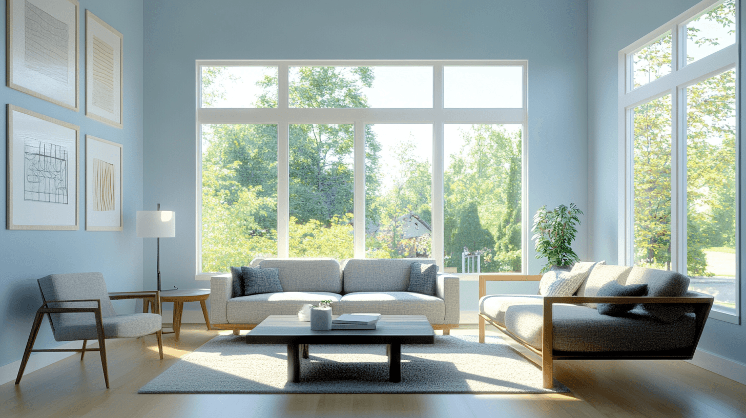 Hellblau im Wohnzimmer: Frische und Weite für den Raum