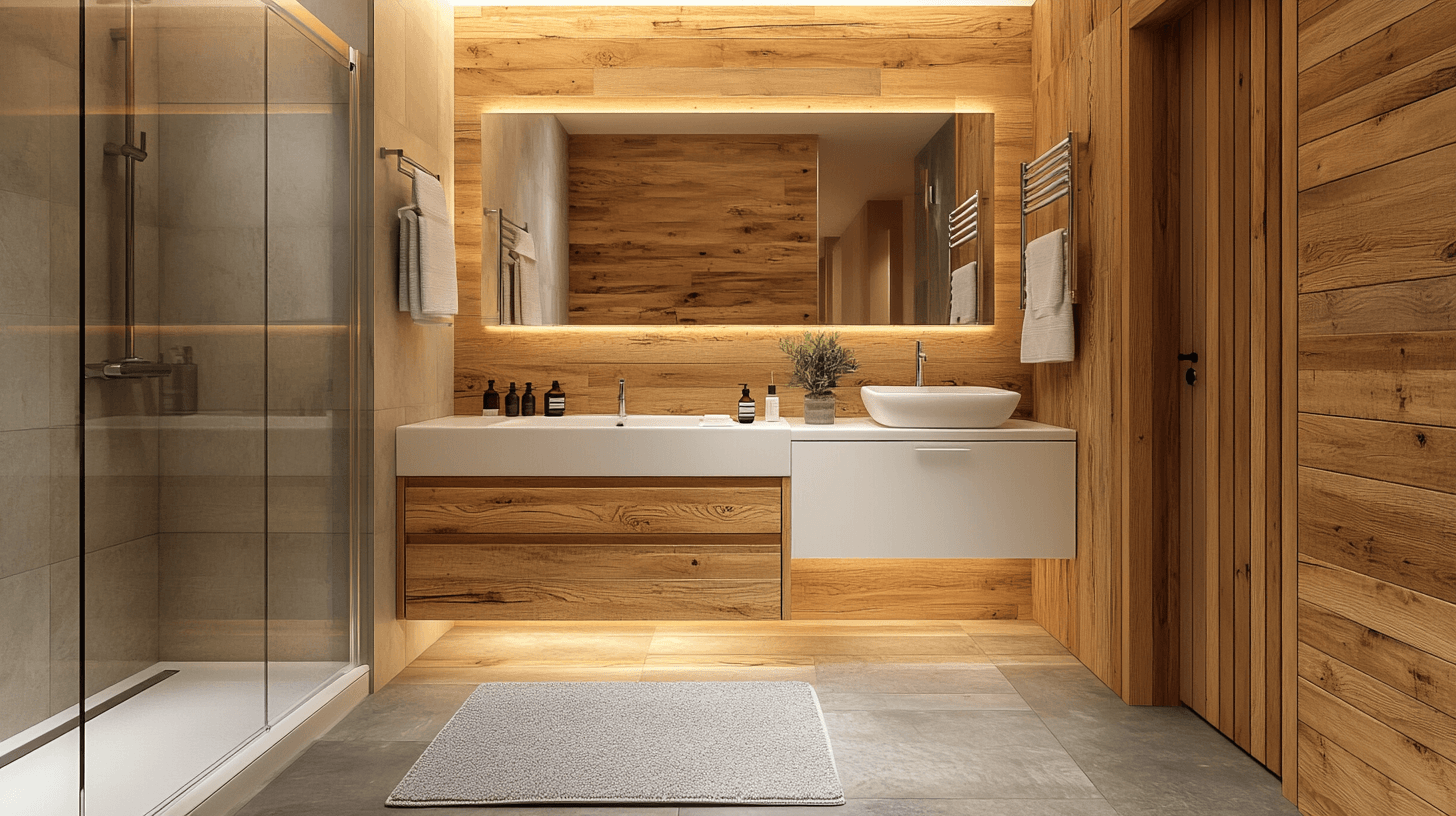 Badezimmer mit Holz-Elementen: Natürlichkeit und Wellness