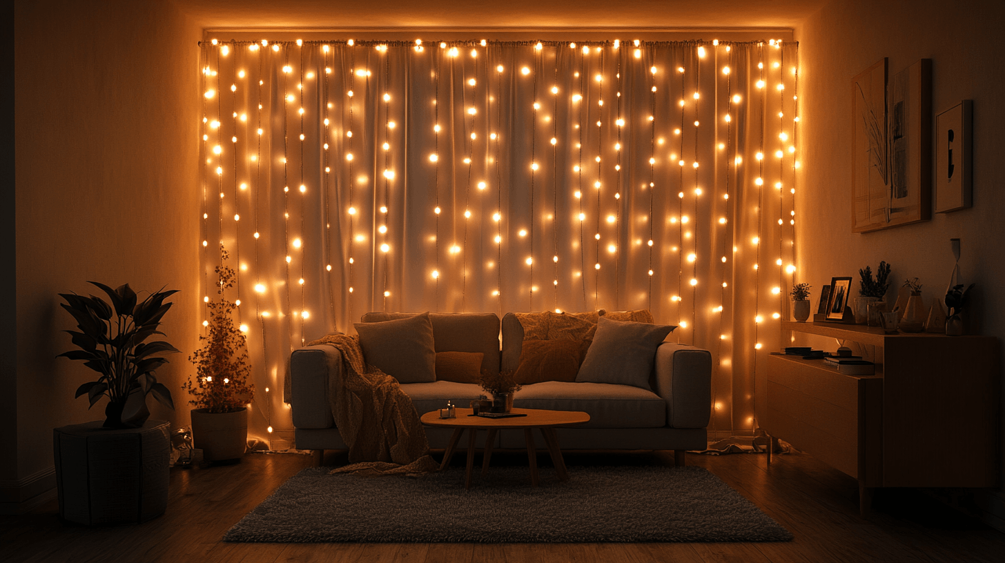 Lichterketten im Wohnzimmer: Einladende Atmosphäre schaffen