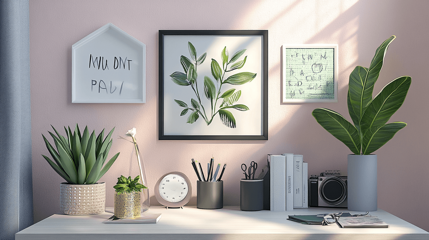 Inspirierende Dekoration für kleine Home-Offices