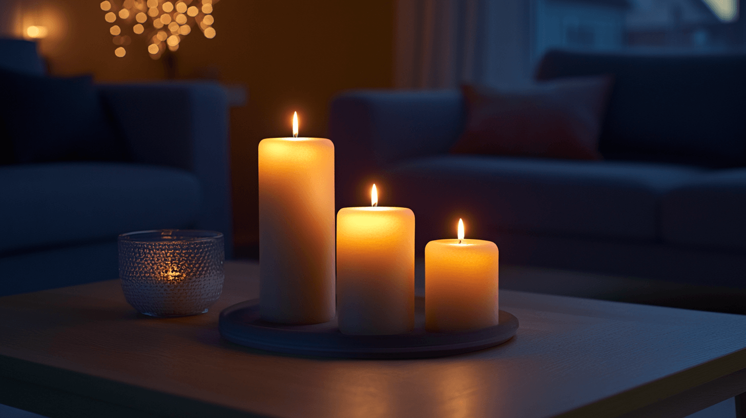 Kerzen im Wohnzimmer: Der Mittelpunkt der Gemütlichkeit