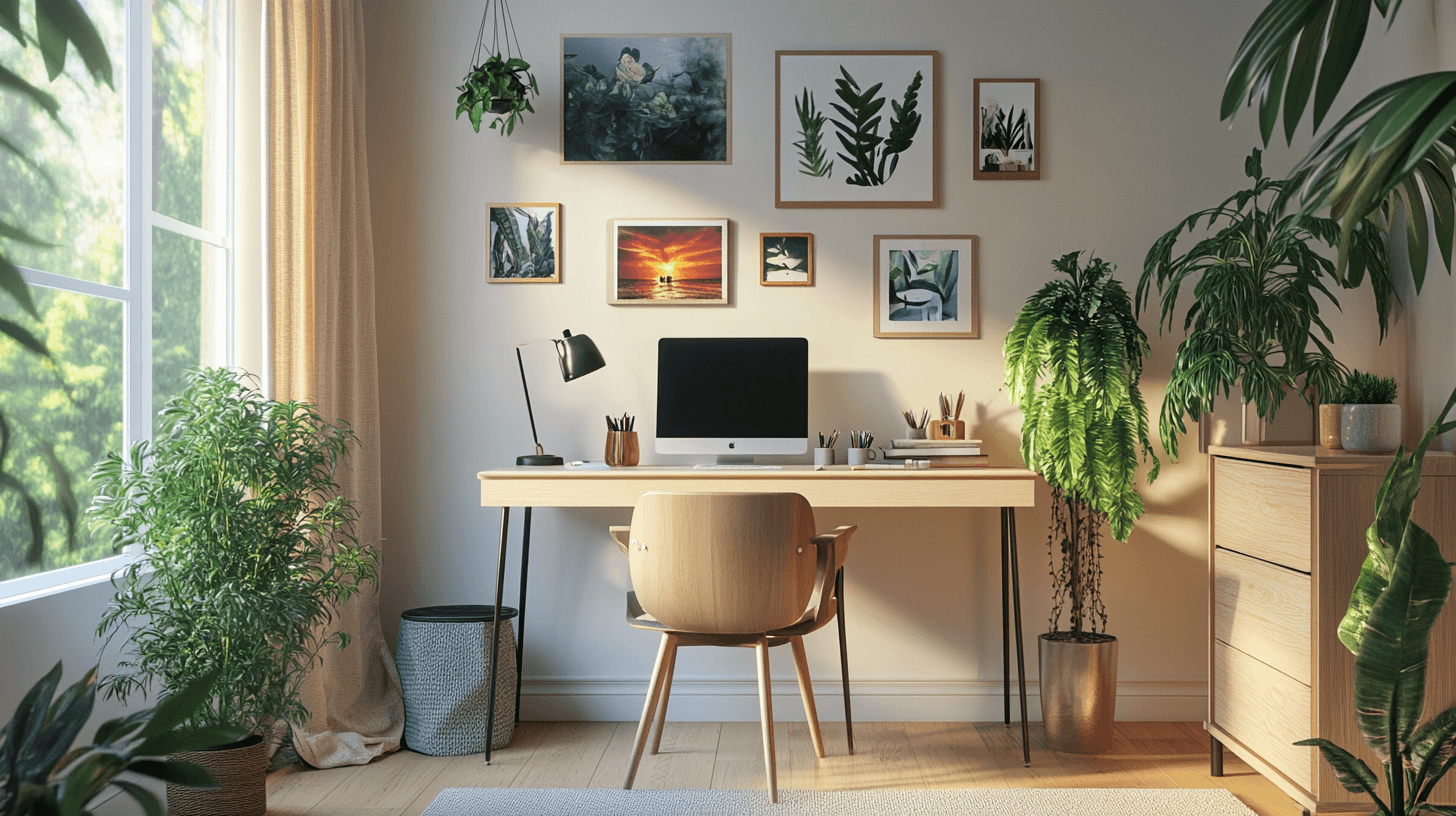 Dekoration und persönliche Note im Home-Office