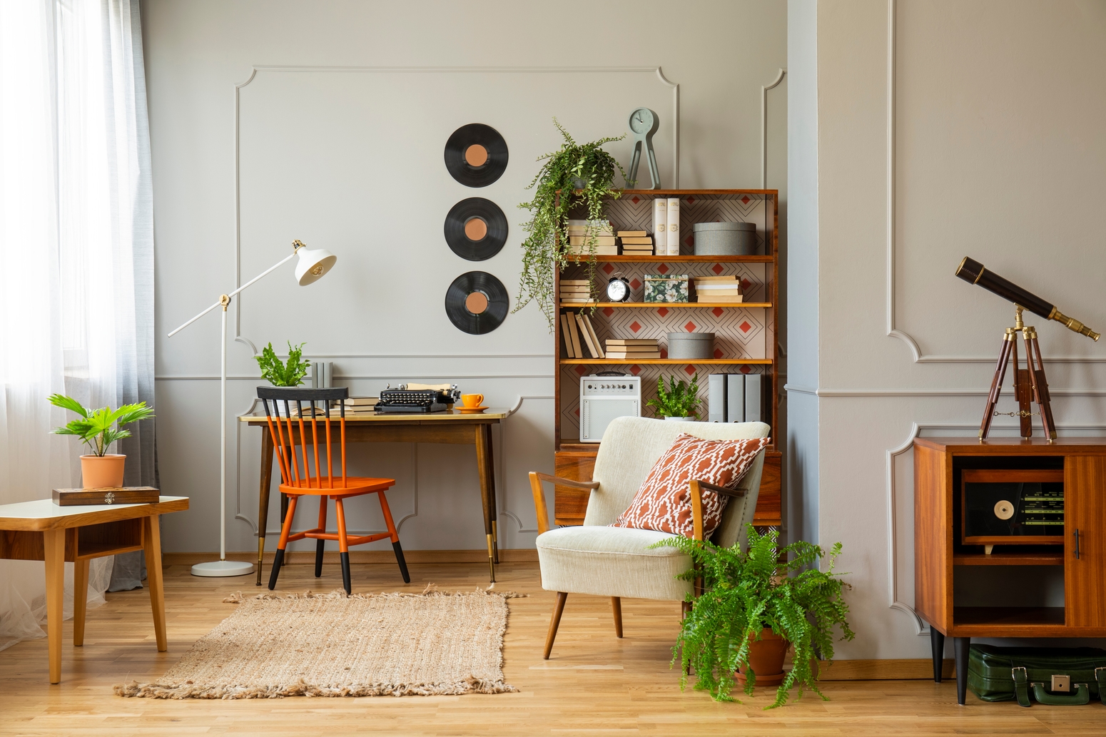 Wohnzimmer im Modern Retro Look