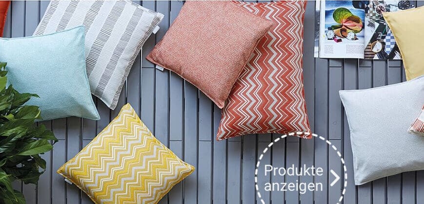 Bunte Outdoor-Kissen