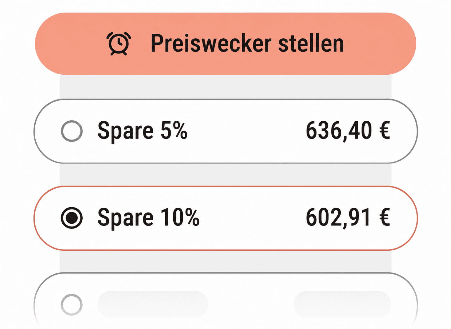 Preiswecker stellen