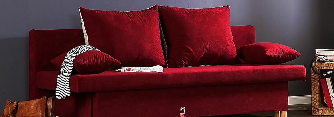 rotes Schlafsofa