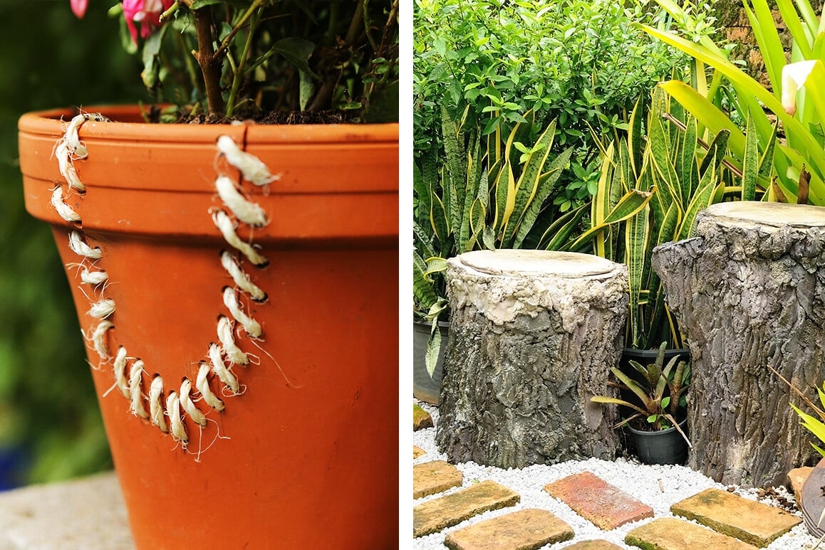 Selbstgemachte Gartendeko