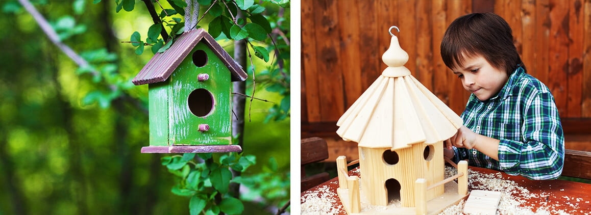 Selbstgemachte Gartendeko aus Holz