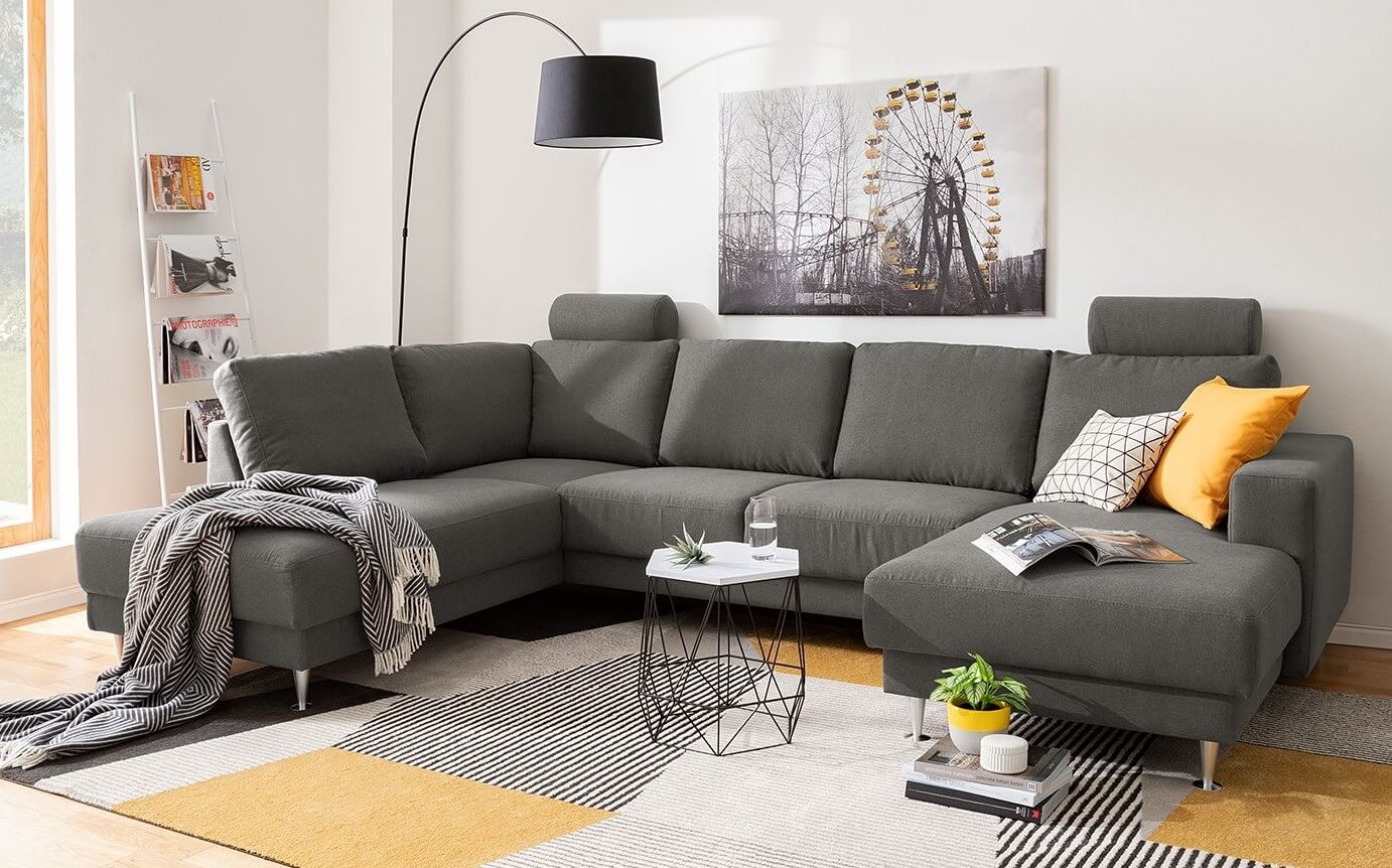 graue Wohnlandschaft