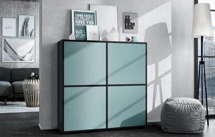 Modernes schwarzes Highboard