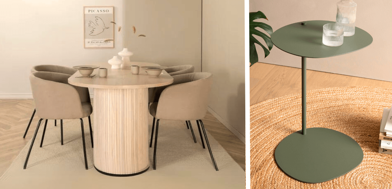 Verschiedene runde Tische